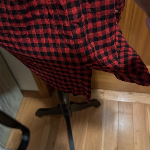 EUC Beachlunchlounge Red and Black Checkered Shirt - Picture 7 of 11